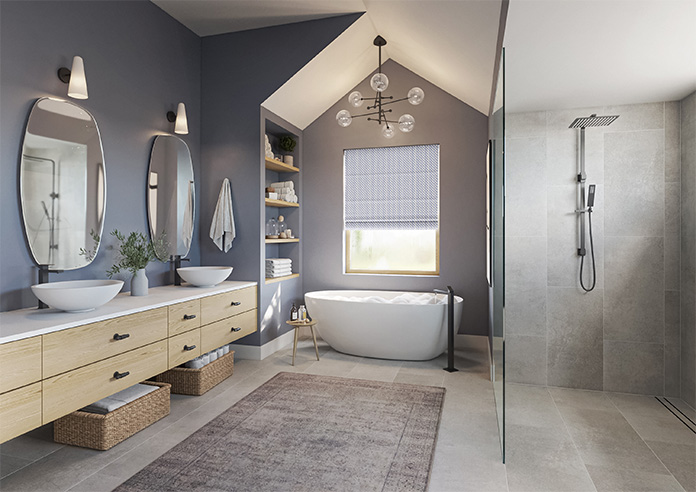 Jaipur, Cobalt - Twist&Fit Roman Blind - Image 6